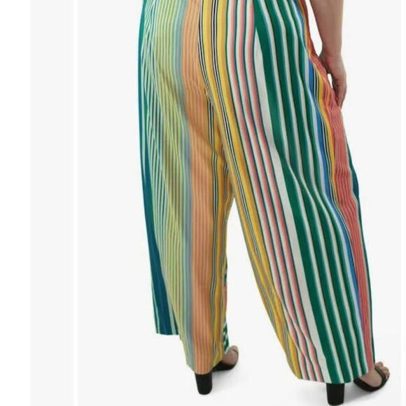 Maree Pour Toi wrap front wide leg pants in multicolor Size 12 - Picture 4 of 13